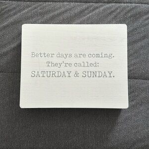 Saturday & Sunday desk/wall decor